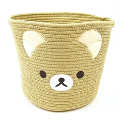 リラックマ ロープバスケット(L) フェイス柄 収納 日用品