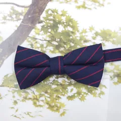 9.蝶ネクタイ　ブラック　レッドライン　結婚式　新郎新婦　タキシード