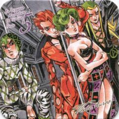 [중고] 코스터(캐릭터) 집합(황금의 바람/4명) [아라키 히로히코 원화전 JOJO 모험의 파문 조조의 기묘한 모험 아트 코스터]