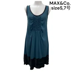 ◇マックス アンド コー MAX&Co. ワンピース ノースリーブ 膝丈 フリル ギャザー S、7号 レディース S5S732