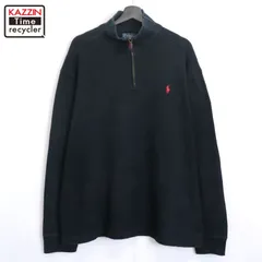 90s vintage RALPH LAUREN ハーフジップ スウェット トレーナー メンズ 表記XLサイズ