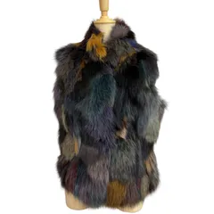 ファーベスト ヴィンテージ 染色 カラフル モザイク柄 C0216