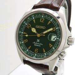 SEIKO プロスペックス SBDC091 アルピニスト 6R35-00E0 グリーン文字盤 メカニカル 自動巻き 革ベルト 美品 箱保付 セイコー ◆送料込◆質屋-9723