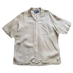 90's Polo Ralph Lauren Open Collar Shirts "CALDWELL" 【XL】 ラルフローレン 90年代 半袖 オープンカラーシャツ