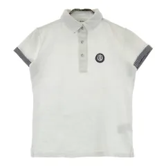 サイズ：S AND PER SE アンパスィ  半袖ポロシャツ 総柄 ホワイト系 [240101298008]# ゴルフウェア レディース ストスト