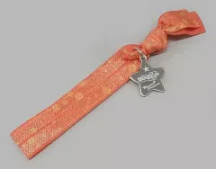 【中古】アクセサリー(非金属)(女性) 百田夏菜子(ももいろクローバーZ) チャーム付ゴムブレスレット(レッド/星) 「ももいろクリスマス 2017 ～完全無欠のElectric Wonderland～」 ももクロガチャ景品