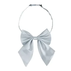 uxcell スクールリボン リボンタイ 制服 リボン ボウタイ 蝶ネクタイ 蝶結び ホルターネック 調節可能 無地 グレー Free Size