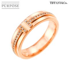 ティファニー TIFFANY&Co. T ナロー 6.5号 リング ダイヤ K18 PG ピンクゴールド 750 指輪 Narrow Ring 90283431