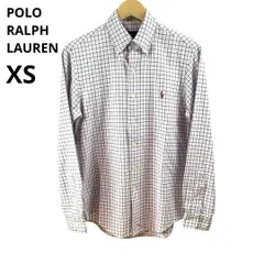 【中古】ポロ ラルフローレン チェック柄 長袖シャツ XS 美品