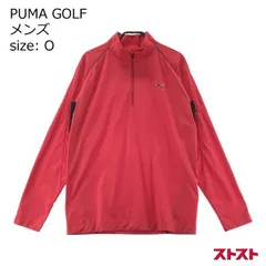 PUMA GOLF プーマゴルフ ハーフジップ長袖Tシャツ レッド系 O ［240001851156］#