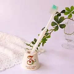 マニー　ノンブル　陶器　ハブラシスタンド　ブルー・３のサムネイル