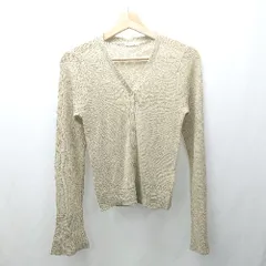 ◇ ⊂ ITEMS URBAN RESEARCH アーバンリサーチ 透け感 長袖 カーディガン サイズF ベージュ系 レディース E  【1506130011064】