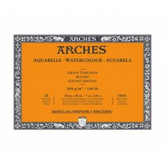 ARCHES 水彩紙ブロック 36cm×51cm 極細 14枚（6枚使用済） - メルカリ