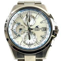 【美品】カシオ　オシアナス　OCW-T2610H-7AJF　クラシックライン　電波ソーラー　デイト表示　白　シェル