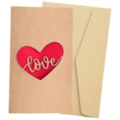 ☆ E.ハートlove ☆ メッセージカード 透かし彫り クラフト  メッセージカード おしゃれ グリーティングカード 誕生日カード お祝いカード バースデイカード 封筒付き 寄せ書き ギフトカード お祝い 誕生日 ウェディング メッセージ かわいい