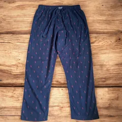 POLO RALPH LAUREN　ポロ　ラルフローレン パジャマパンツ　ネイビー　【XL】イージーパンツ　スリープパンツ　赤ポニー　総柄