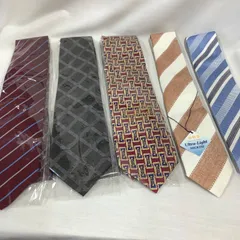【未使用】メンズ　ネクタイ　5本まとめ売り　総柄　ストライプ　ビジネス　C521