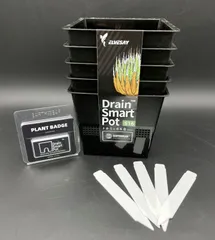 アガベ プラ鉢 Drain Smart Pot ブラック 5個セット 新品未使用 多肉食物 コーデックス パキポディウム 発根管理のサムネイル