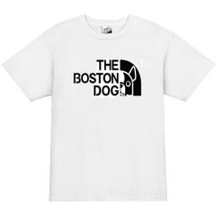 【パロディＴシャツ】5ozボストンテリア犬散歩用Tシャツ面白いおもしろうけるネタ