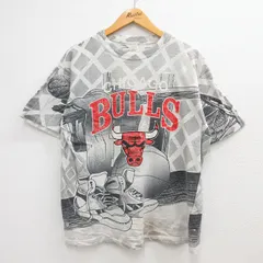 2024年最新】古着 Tシャツ 90s NBA CHICAGO BULLS ブルズ マルチ 総柄