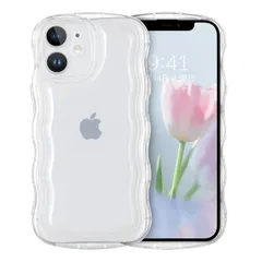 VENINGO いPhone12 Mini ケース クリア ウェーブ おしゃれ TPU+PC 韓国 かわいい 可愛い ス｜在庫あり