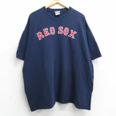 XL/古着 リー Lee 半袖 ビンテージ Tシャツ メンズ 00s MLB ボストンレッドソックス 松坂大輔 18 大きいサイズ コットン クルーネック 紺 