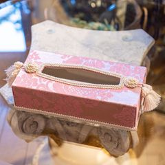 気まぐれ出品】パウダーピンクとクリスタルタッセルの収納セット 