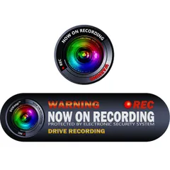 目立つ 反射 ドラレコ ステッカー 大きいサイズ 防水 ドライブレコーダー 録画中 ステッカー ドライブレコーダー ダミー 高耐候タイプ
