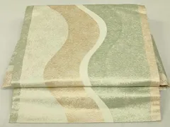 平和屋着物●ワンタッチつけ帯　都喜ヱ門　本場大島紬　花糸　変わり間道　金糸　やまと誂製　藤絹織物謹製　正絹　逸品　DAAT7743ob