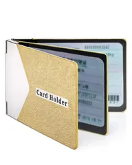 【人気商品】薄型 免許証ケース カードケース パスケース 診察券 身分証 SHIMENGFU] 資格証 定期入れ ICカード [SMF メンズ (ゴールド(gold))