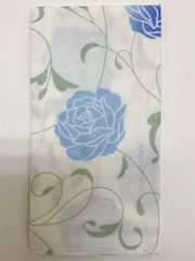 ダブルガーゼ手ぬぐい 和晒し手ぬぐい おまとめ買いがお得 【アラベスクローズ ブルー】汗取り 薄い ご旅行にも 出産祝い 沐浴 新品未使用品 日本製