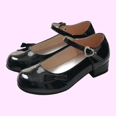 Size:20.0 cm_Color:ブラック [アリサナ] フォーマルシューズ 女の子 キッズ ドレス シューズ ピアノ 発表会 子供 靴 イヴリン ブラック 20cm