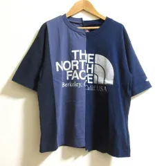 美品 THE NORTH FACE PURPLE LABEL ノースフェイス パープルレーベル アシンメトリー ロゴTシャツ N25SH117 サイズS パープルネイビー レディース 古着 中古 USED