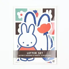 ミッフィー miffy フラワー ダイカットカードレター レターセット 文具 日本製