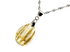 「1点もの 画像現品販売」 ゴールドルチルクォーツ ペンダントトップ パワーストーン ペンダント 天然石 シルバー925 金運