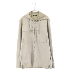 BALMAIN (バルマン) フード ジップアップ シャツジャケット グレーのサムネイル
