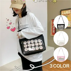【3colors】 痛バック 痛バ 小さめ ショルダーバッグ ショルダー 痛バッグ かわいい ブラック ホワイト ピンク  シンプル メンズ レディース