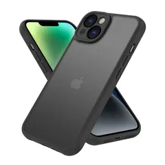 【迅速発送】米軍MIL規格 黄変防止 指紋防止 軽量 6.1インチ カバー iphone14 対応 スマホケース PinLiSheng(ブラック 耐衝撃 半透明 iPhone マット ケース 14) iPhone14