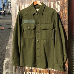 70s Vintage US ARMY 米軍 実物 ビンテージ OG108 Korea Wool Shirt コリア ウールシャツ ◆Size:US-XS