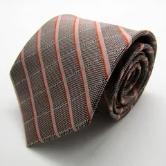 マリオヴァレンティノ ブランド ネクタイ ストライプ柄 格子柄 シルク PO メンズ ピンク MARIO VALENTINO 【中古】