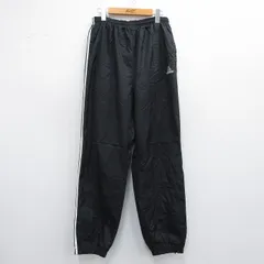 W33/古着 アディダス adidas ナイロン パンツ メンズ 90s ワンポイントロゴ 黒他 ブラック 3本ライン 25apr25 中古 ボトムス ロング