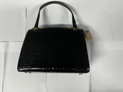 【特価品40％セール】クロコダイルレザーハンドバッグ　ブラック　ワニ革  【即日発送,送料無料】