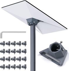 Starlink V3用パイプアダプター取付金具セット スターリンクGen 3 Pipe Adapter Metal Pole Adapter Mount Starlinkスターリンクアンテナ用 防水、耐候性 金属製ポール取付マウント ABS素材 傾斜調整可能