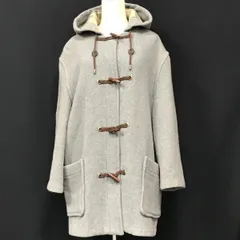 英国/イングランド製★グローバーオール/Gloverall★ダッフルコート【レディースM程度/グレー】裏地チェック柄◆XBA957L<sale>