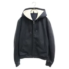 Dior HOMME (ディオールオム) フーデッド レザージャケット パーカー ブラック 233L449Z0139のサムネイル