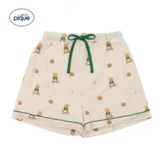 【新品】gelato pique STARBUCKS　ベア柄カットソーショートパンツ アイボリー　コラボレーション ジェラートピケ スターバックス ジェラピケ