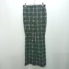 ◇ DIVIDED H&M ウエストゴム チェック柄 おしゃれ ストレッチ パンツ サイズUS S ブラック系 レディース E  【1308290016817】