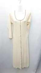 ◇ ◎ ●美品● muguet ミュゲ 長袖 ロング丈 ワンピース サイズ表記なし クリーム系 レディース E  【1408060026296】