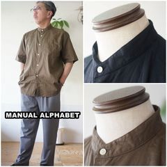 MANUAL ALPHABET マニュアルアルファベット　MA-S-783 　綿麻　コットンリネン　半袖シャツ