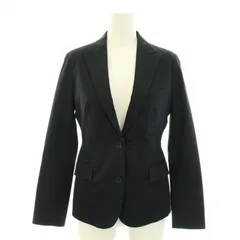 バーバリーブラックレーベル BURBERRY BLACK LABEL テーラードジャケット シングル 2B サイドベンツ 裏地チェック柄 SS 黒 ブラック /YTのサムネイル